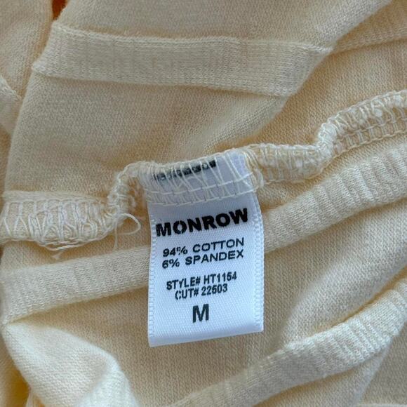 Monrow Ribbed V-Neck Sleeveless Knit Top Cream Ivory Women’s NEW Size Medium - Picture 5 of 6